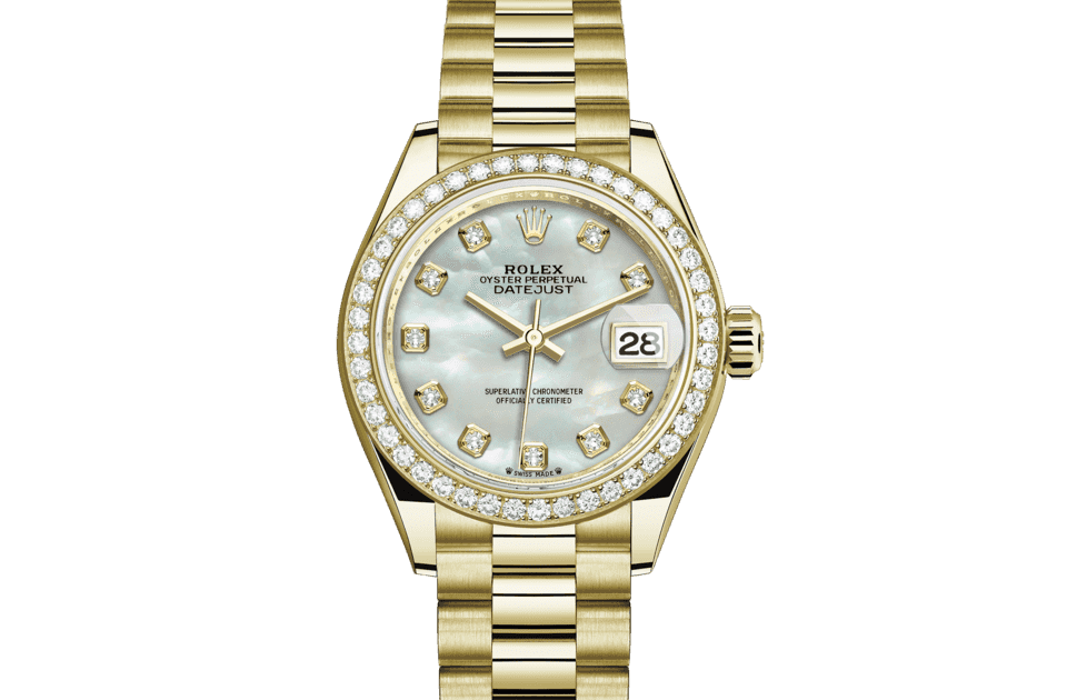 rolex ladies gold diamond watch